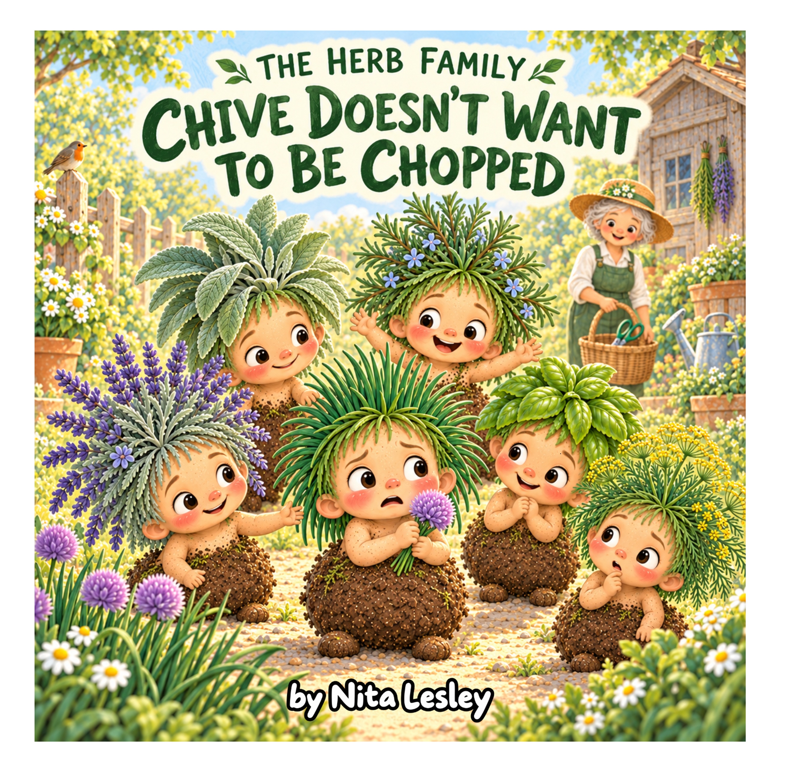 The Herb Family and Chive doesn't want to Chopped