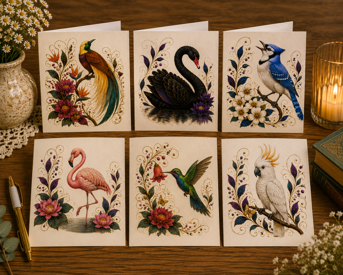 Natures Jewels Bird I Collection cards