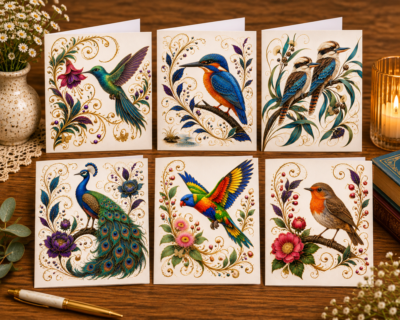 Natures Jewels Bird II Collection cards