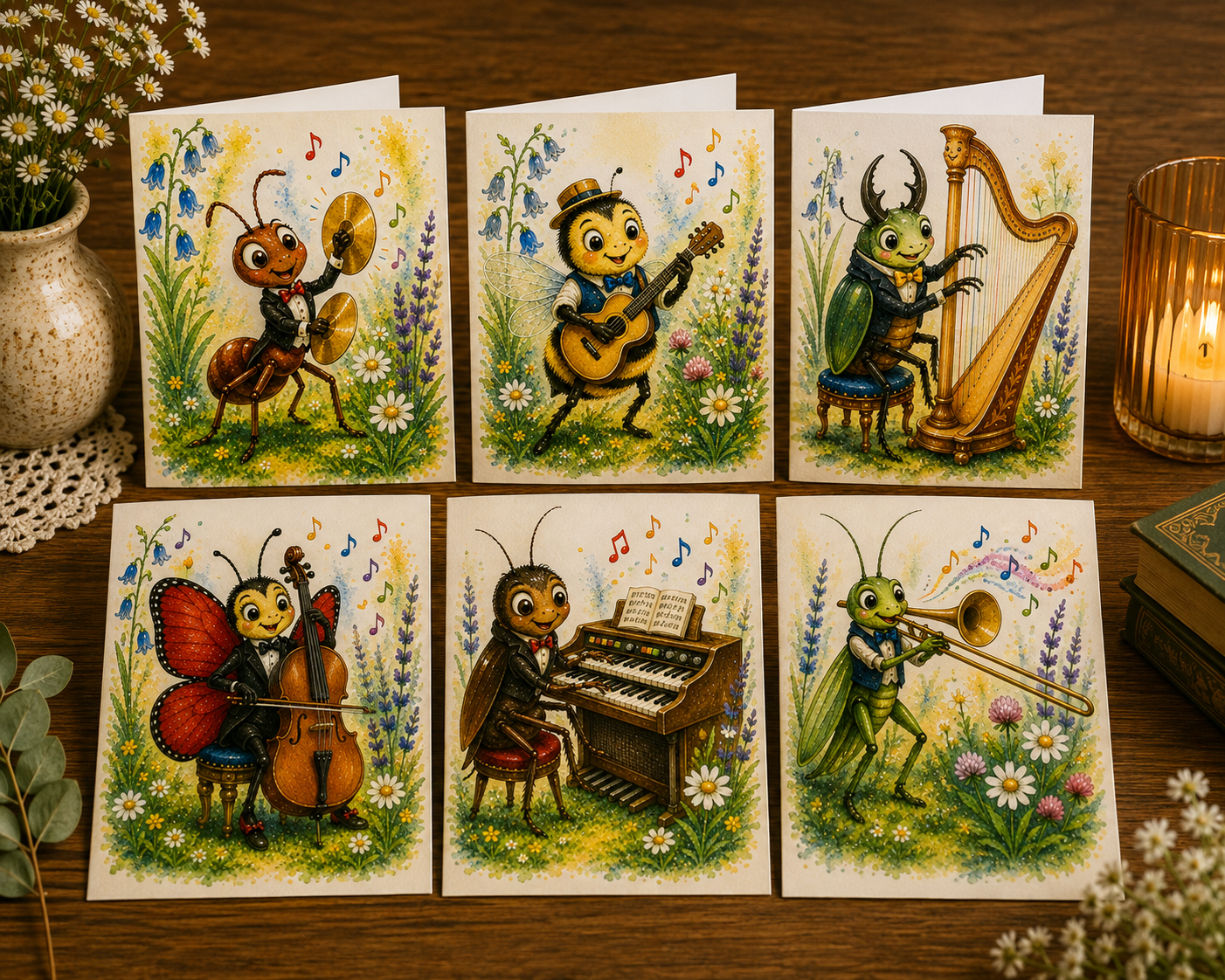 The Meadow Musicians I Collection cards
